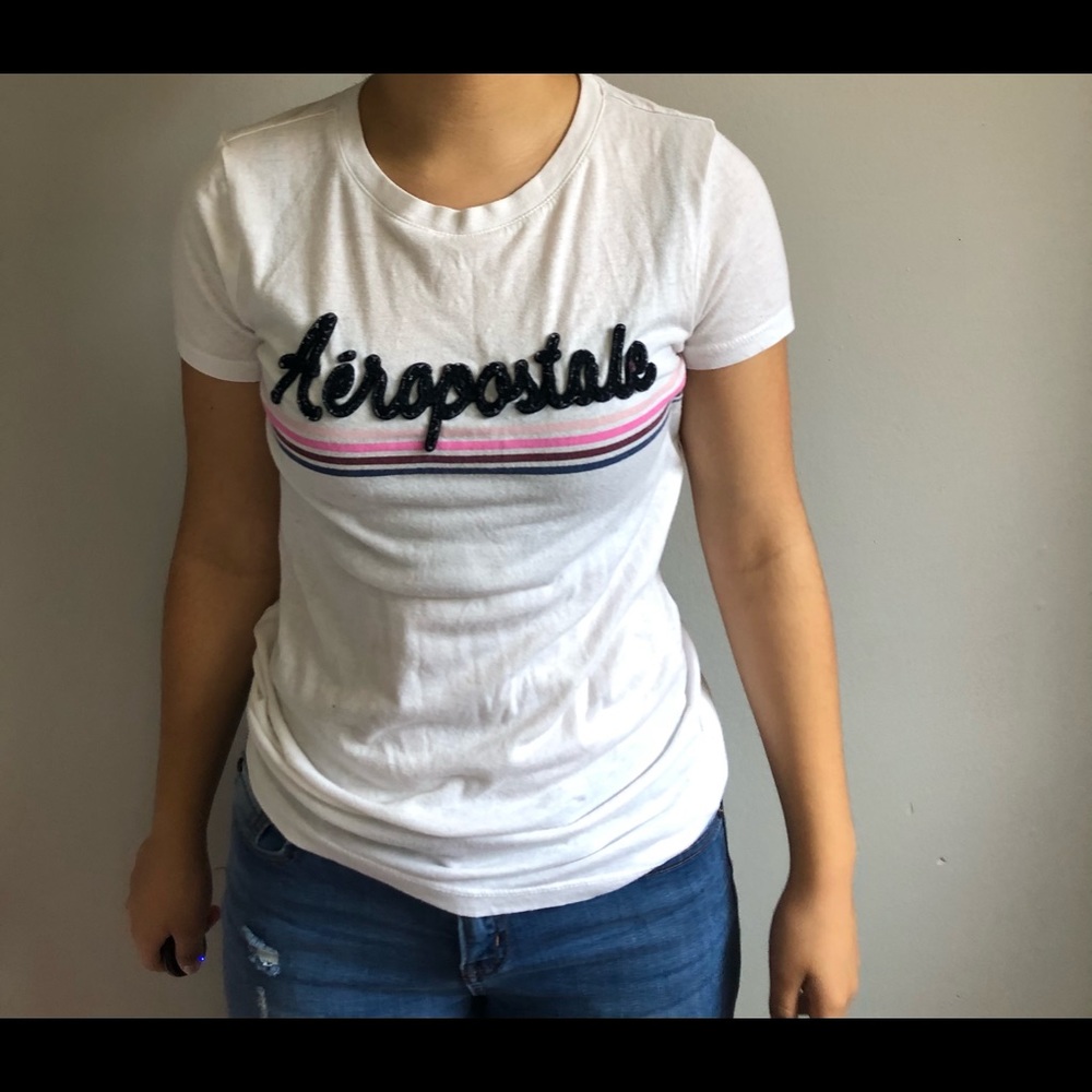 WHITE AEROPOSTALE SHIRT